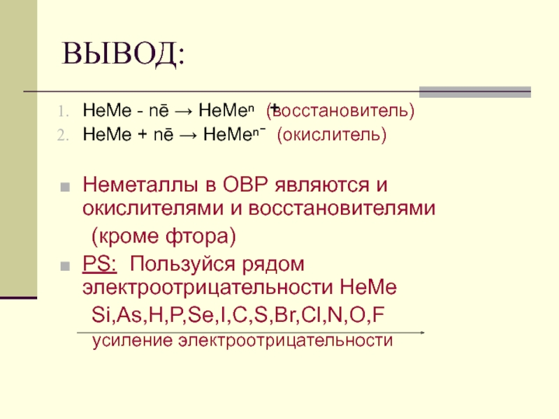 Неметаллы химия 9