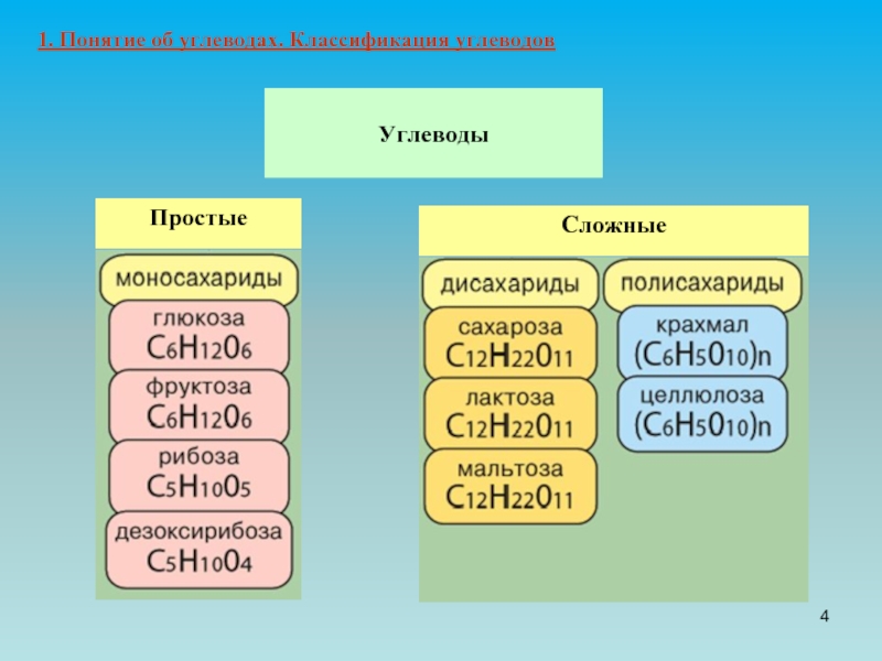 На основе текста параграфа и анализа иллюстраций составьте схему отражающую классификацию углеводов