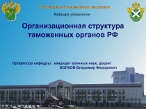 Организационная структура таможенных органов 