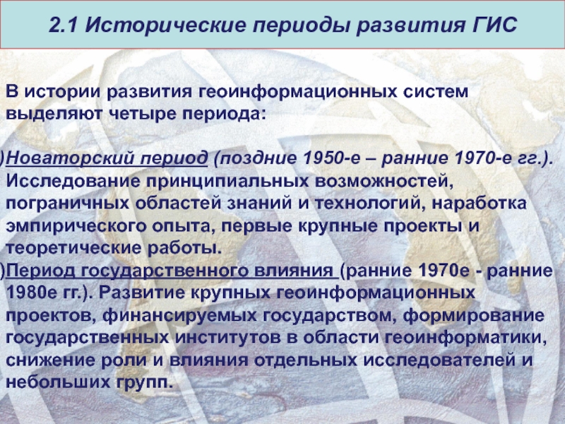 История гис презентация