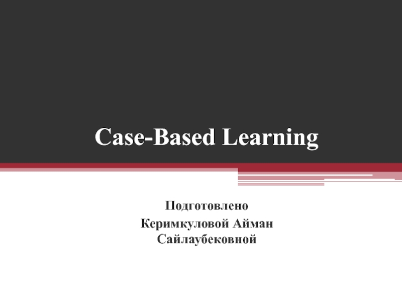 Case-Based Learning