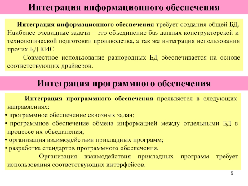 Интеграция проектирования. Проектирование интеграции. Информационное обеспечение интеграции. Проектирование интеграционных решений. Цели и задачи интеграции информационных систем.