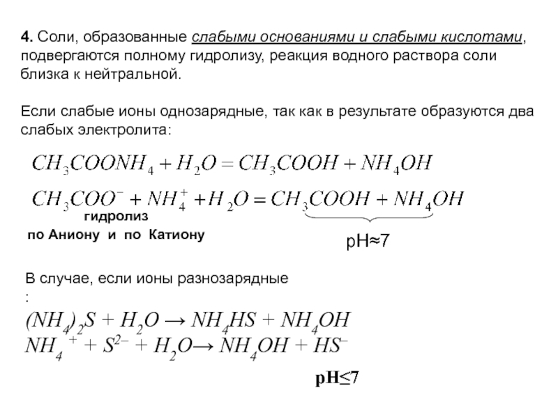 Соли образованные слабыми кислотами. Реакция водного раствора соли. Однозарядные ионы. Однозарядные ионы примеры. Однозарядные Анинионы.