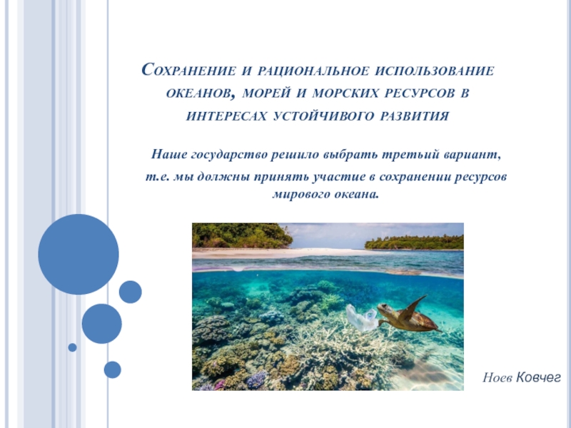 Презентация Сохранение и рациональное использование океанов, морей и морских ресурсов в