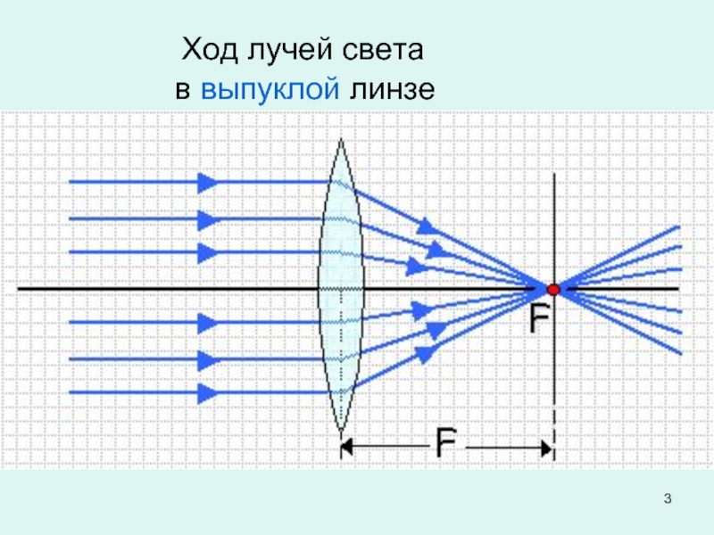 На рисунке изображен ход двух лучей через линзу