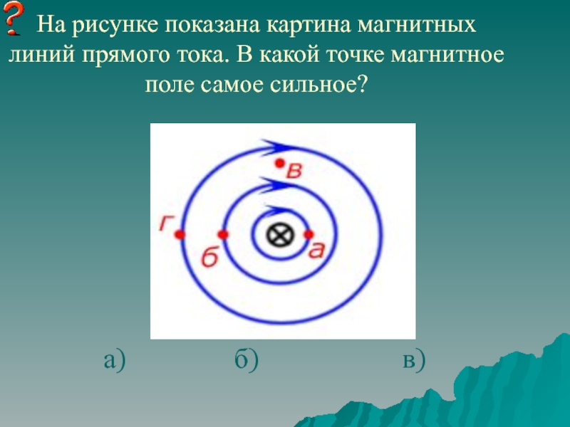 На рисунке показана картина линий магнитного поля