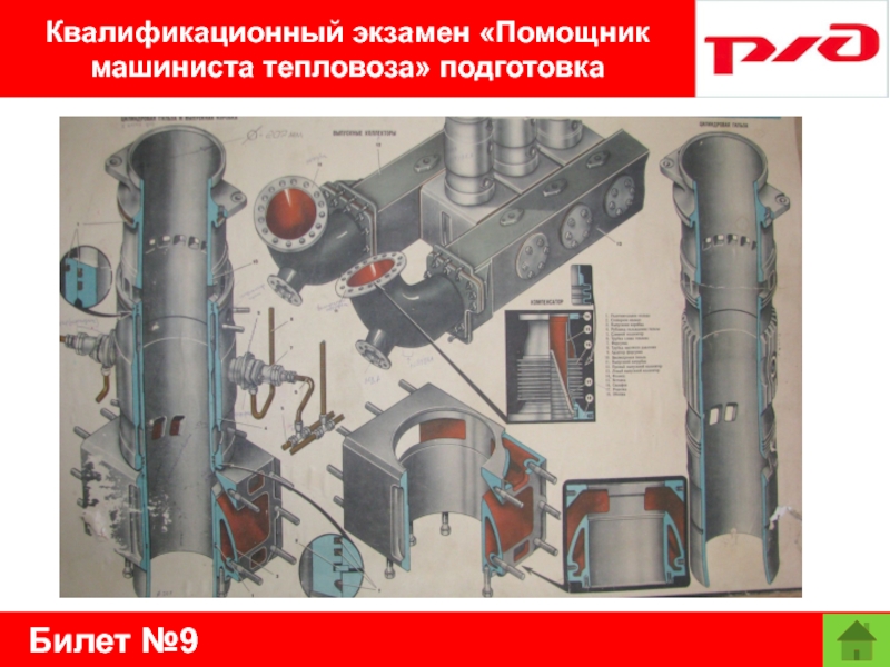 Билет №9Квалификационный экзамен «Помощник машиниста тепловоза» подготовка