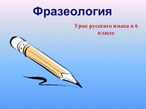 Урок русского языка в 6 классе «Фразеология»