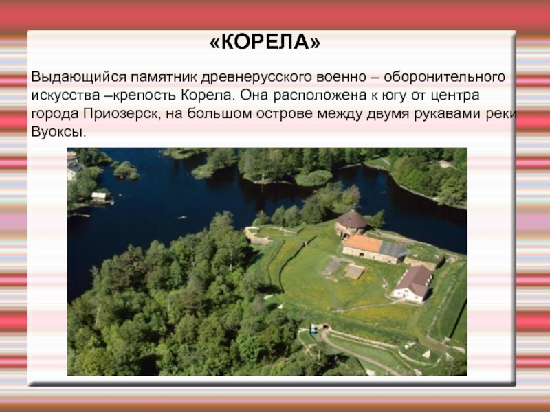 Крепость корела схема