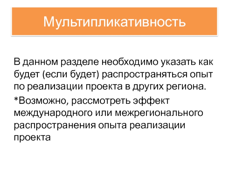 Мультипликативность и дальнейшая реализация проекта