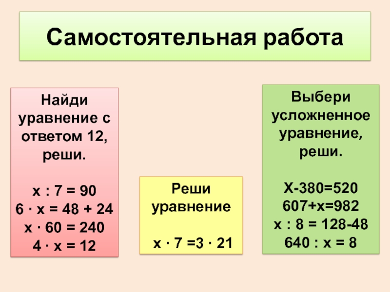 Неизвестное делимое делитель множитель