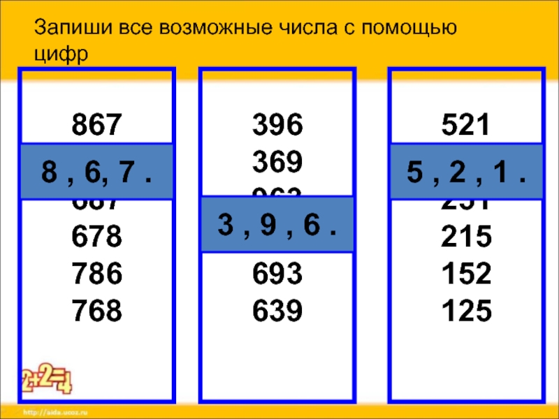 Все возможные числа. Запиши все возможные трехзначные числа. Запиши все возможные. Запиши все возможные сочетания старый.