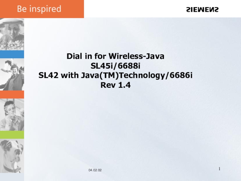 Dial in for Wireless-Java
SL45i/6688i
SL42 with Java(TM)Technology/6686i
Rev 1.4