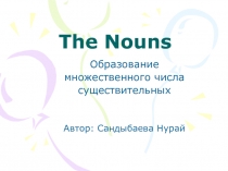 The Nouns — Образование множественного числа существительных