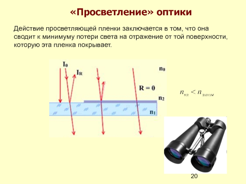 Просветляем оптику. Просветление оптики формула. Просветление оптики физика 11 класс. Толщина пленки для просветления оптики. Просветление оптики презентация.