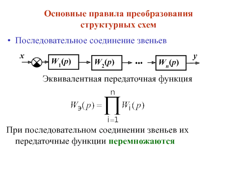 Правила преобразования структурных схем