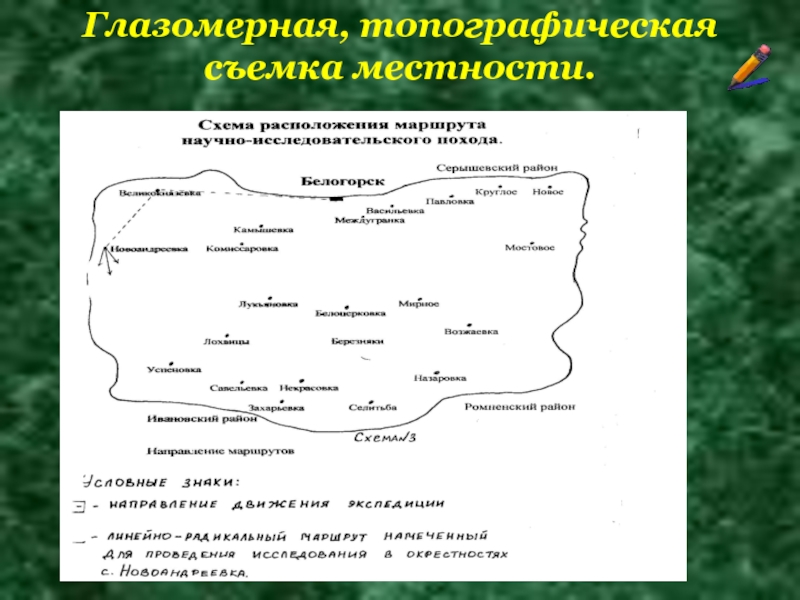 Глазомерная полярная маршрутная съемка местности 5 класс