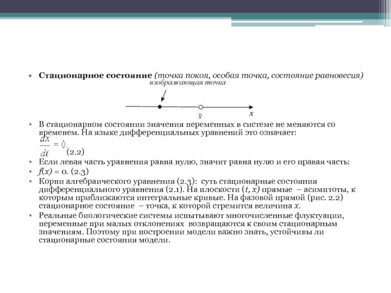 Точка состояния. Стационарное состояние. Стационарное состояние это химия. Точка покоя системы дифференциальных уравнений. Состояния равновесия системы дифференциальных уравнений.