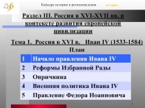 Россия в 16 веке Иван Грозный
