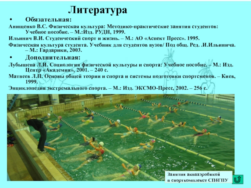 Спорт индивидуальный выбор видов спорта или систем физических упражнений презентация