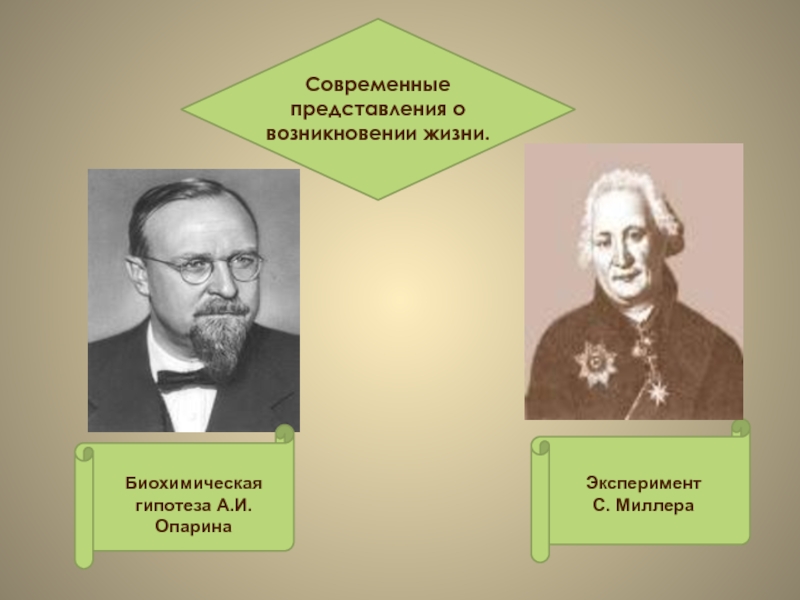 Современные представления о зарождении жизни проект