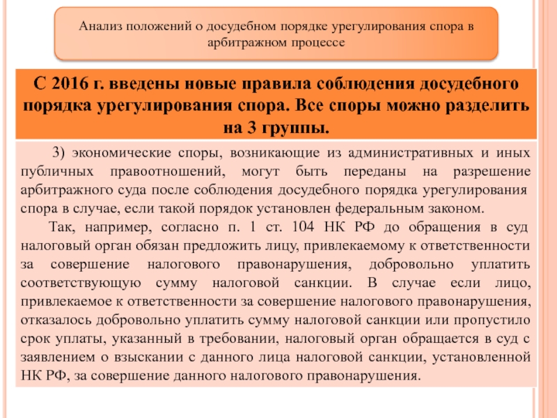 Проанализируйте положения. Досудебный порядок в арбитражном процессе. Соблюдение досудебного порядка урегулирования. Досудебный порядок урегулирования спора. Досудебный порядок урегулирования гражданских споров.