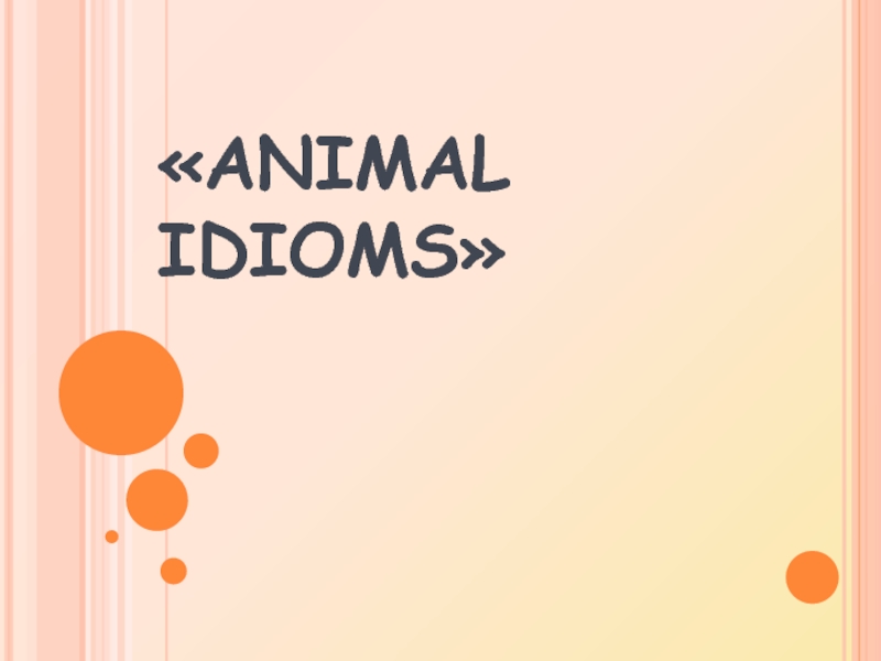 Презентация Animal idioms