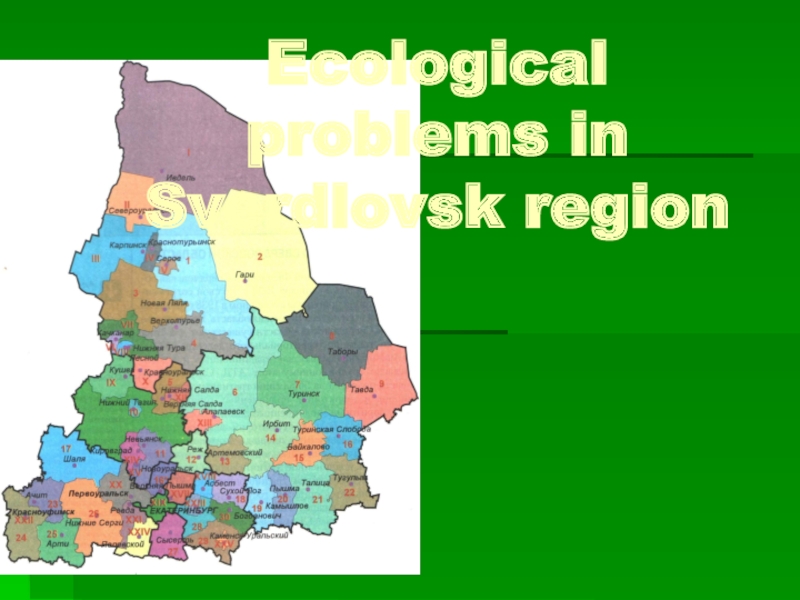 Ecological problems in Sverdlovsk region 7 класс