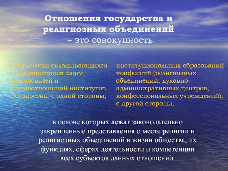 Совокупность исторически. Принципы взаимоотношений государства и религиозных объединений. Отношение государства к религии. Отношение власти к религиозным конфессиям. Принципы взаимоотношения государства и религиозных объединений.