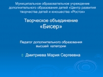 Муниципальное образовательное учреждение дополнительного образования детей