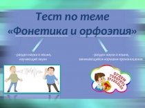 Тест по теме «Фонетика и орфоэпия»