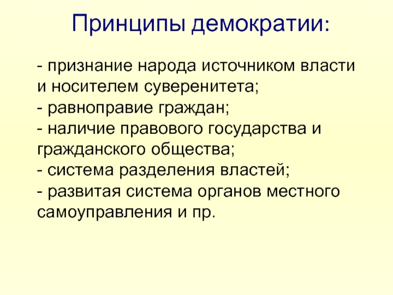 Принципы демократического государства. Принципы демократии. Принципы демократизации страны. Принципы демократии Народовластие.