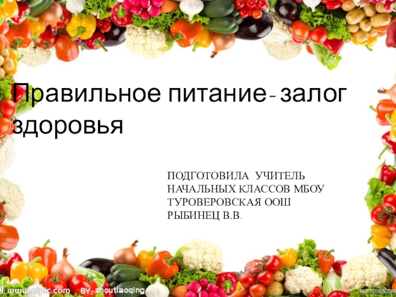 Правильное питание - залог здоровья 2 класс