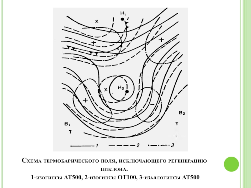Изогипсы. Регенерация циклона. Термобарическое поле циклона. Основными признаками регенерации циклонов является. Изогипсы от 500.