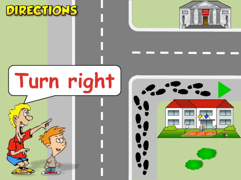Turn right.