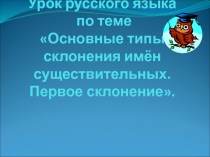 Урок русского языка по теме Основные типы склонения имён существительных