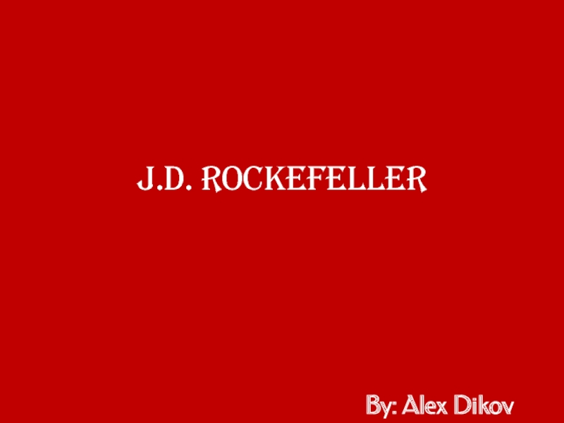 J.D. Rockefeller