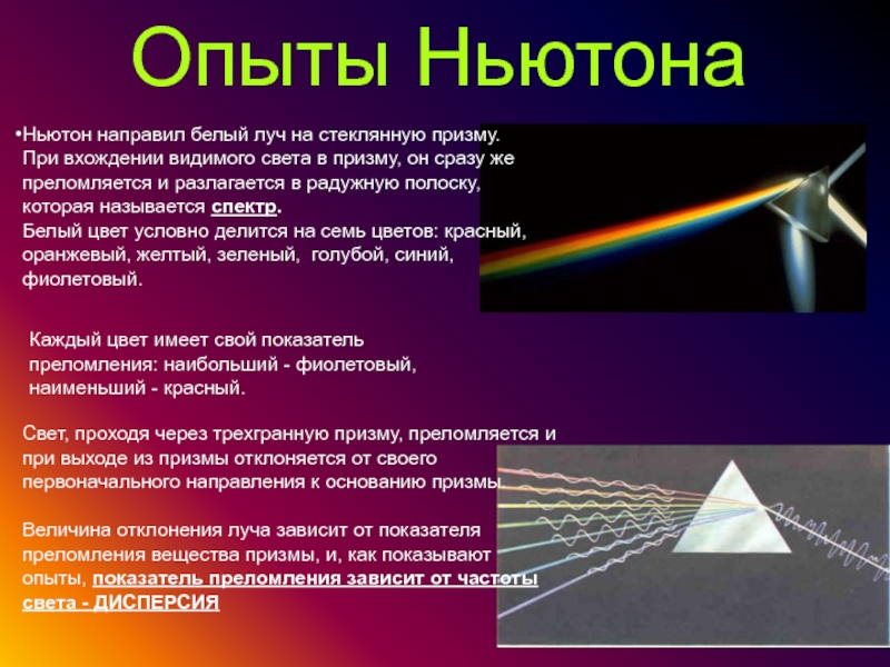 На рисунке изображен ход трех световых лучей красного зеленого фиолетового через призму какой луч