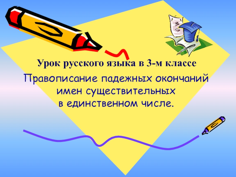 Правописание падежных окончаний имен существительных