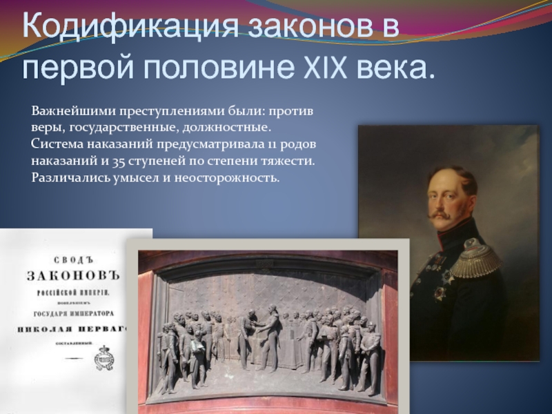 Первая половина 19 презентация. Систематизация законодательства в первой половине XIX века.. Кодификация законов. Кодификация 19 век. Систематизация российского законодательства 19 века.