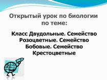 Технологическая карта и презентация урока биологии в 7 классе по теме Класс Двудольные. Семейства Крестоцветные, Розоцветные, Бобовые