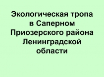 Экологическая тропа в п Саперное Приозерского района Ленинградской области.ppt