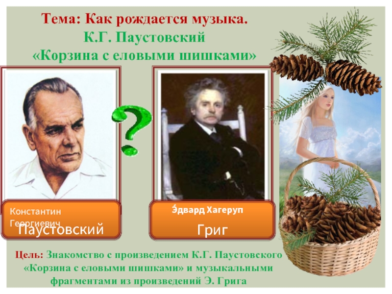 План к рассказу корзина с еловыми шишками 4 класс в сокращении паустовский