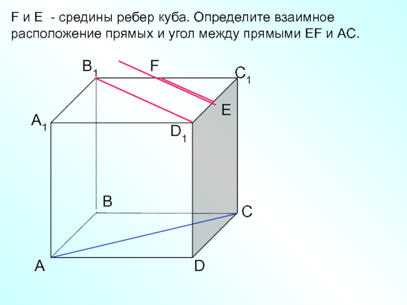 Середина ребра параллелепипеда. Определить взаимное расположение прямых куб. Скрещивающиеся ребра Куба. Взаимное расположение прямых Куба. Куб определить взаимное расположение.