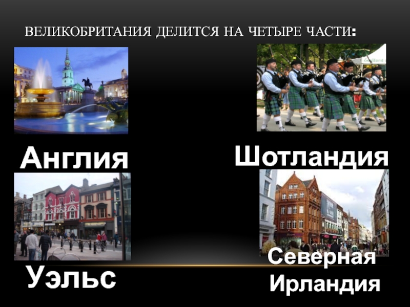 Чем отличается англия. Великобритания делится на 4 части. На что делится Англия. Британия делится на четыре части. Великобритании Великобритания делится на 4 части:.