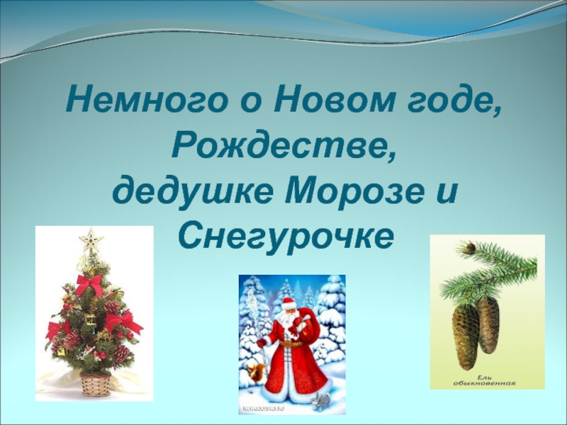 Презентация Немного о Новом годе, Рождестве, дедушке Морозе и Снегурочке