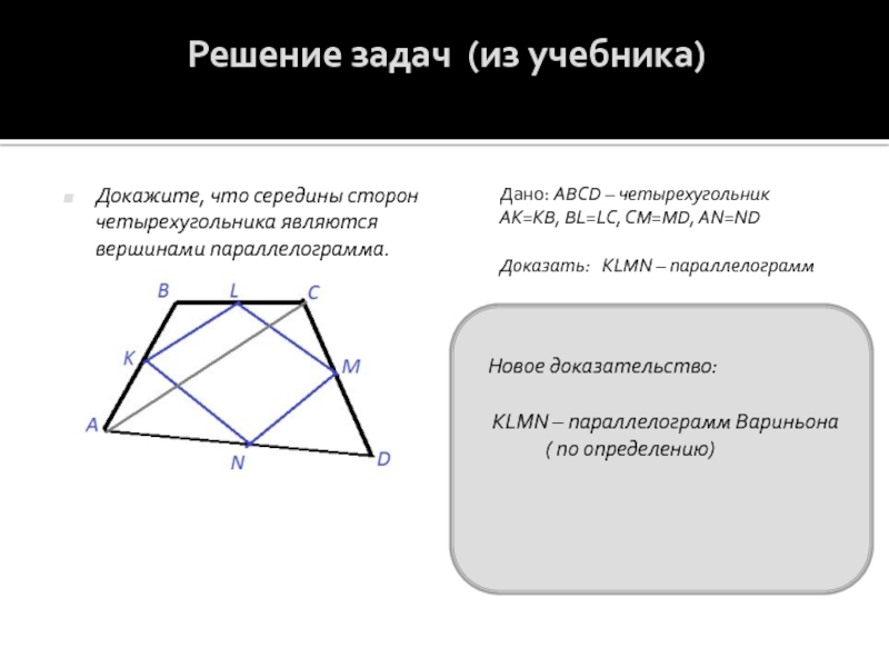 Параллелограмм вариньона проект