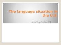 The language situation in the U.S