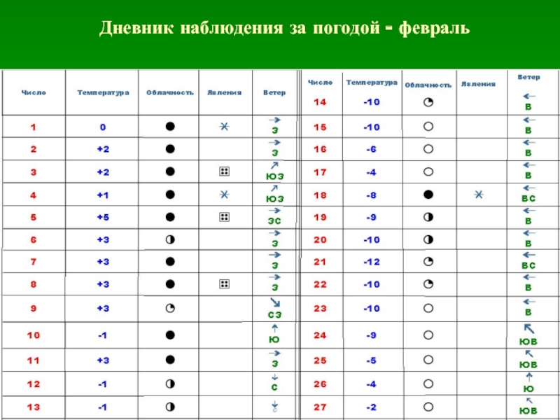 Как называется карта наблюдение за погодой