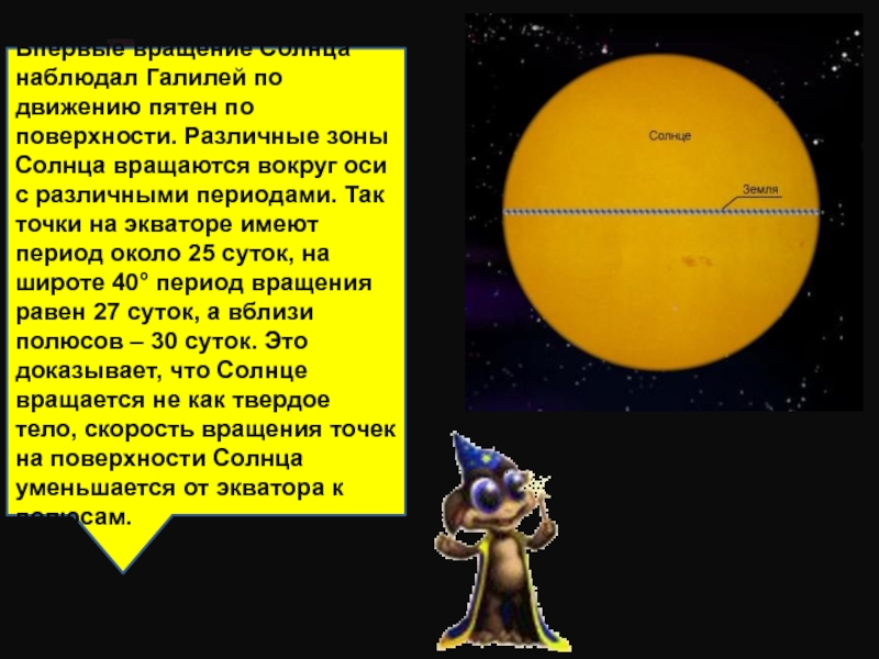 Как наблюдать за солнцем. Вращение солнца. Результаты первых наблюдений солнца Галилеем. Зоны солнца. Период вращения солнца у экватора.